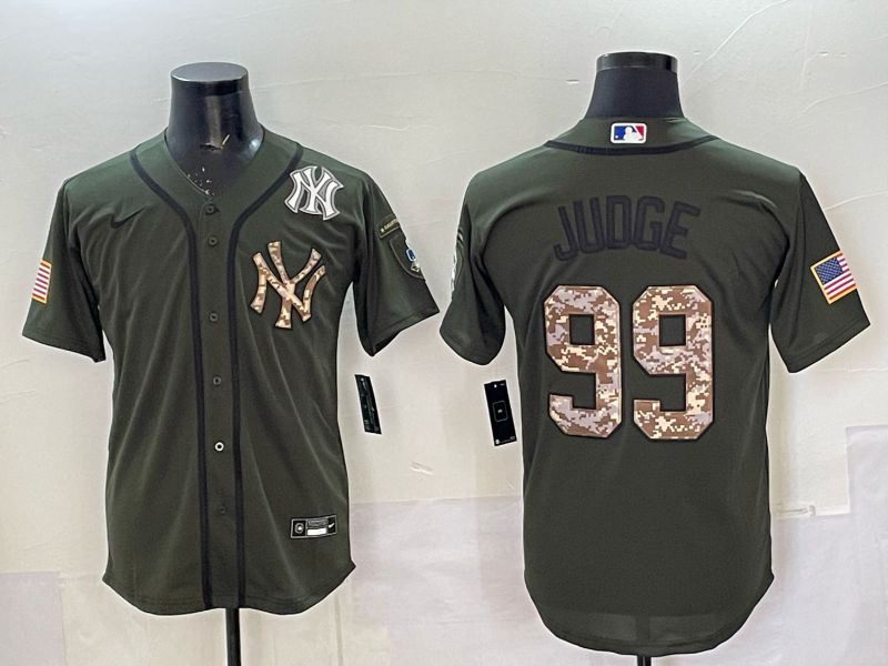 Men 2025 New York Yankees #99 Judge Green camo Nike MLB Jersey style 01